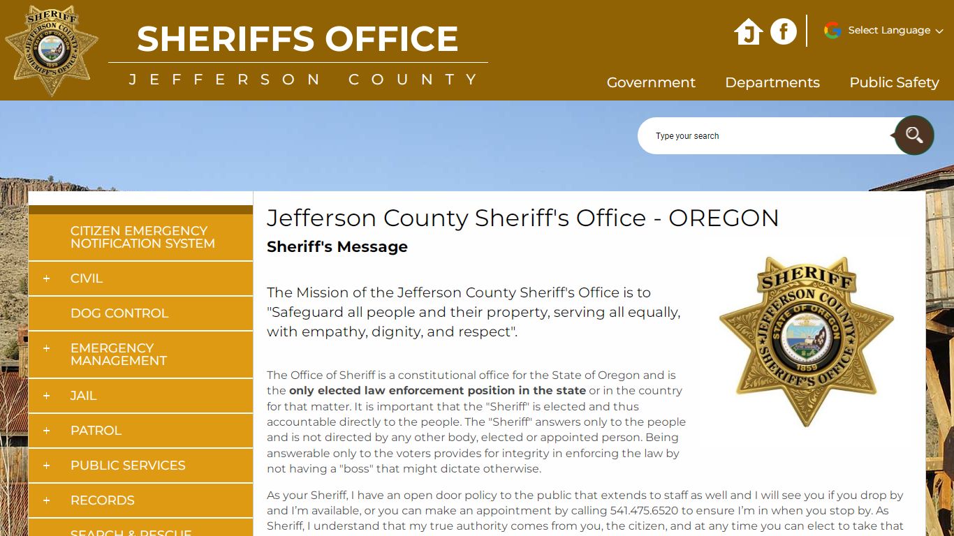Jefferson County Sheriff's Office - OREGON | Jefferson ...