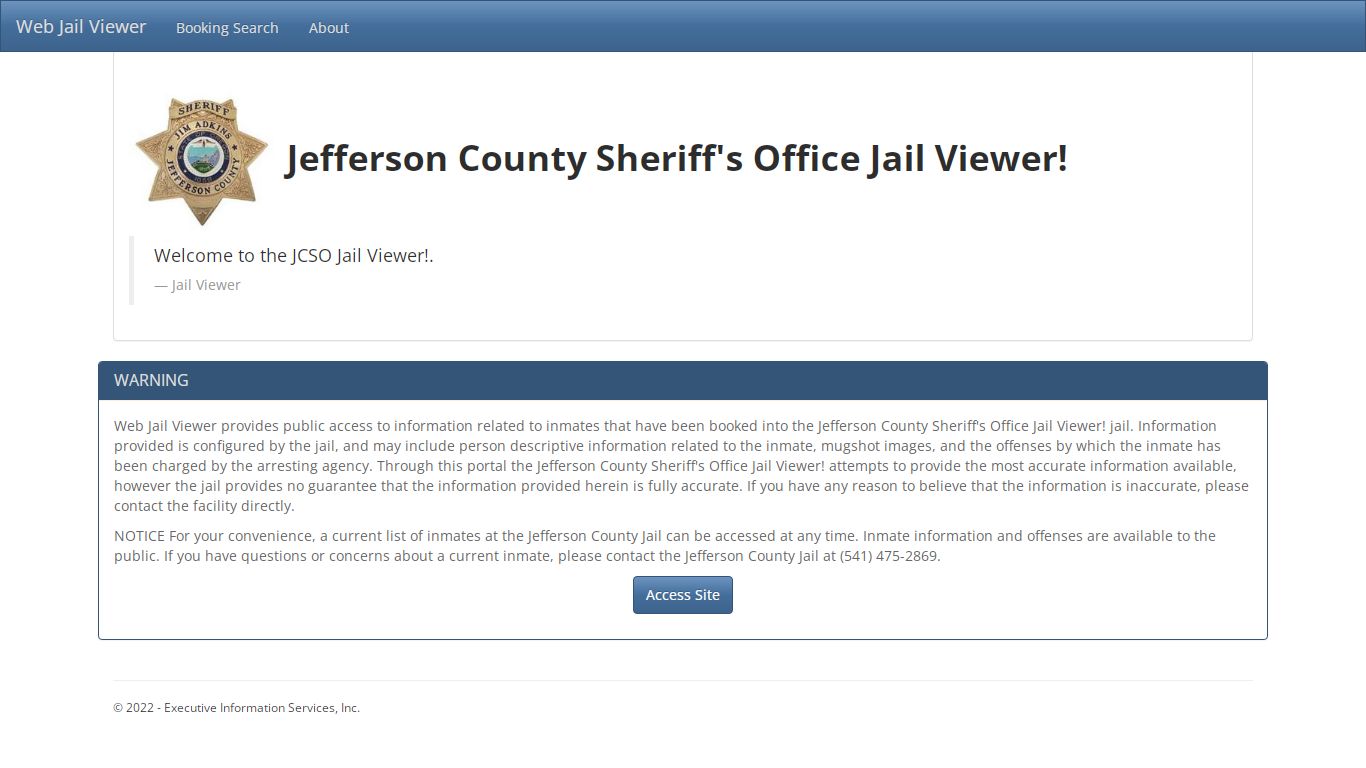 Jefferson County Sheriff's Office Jail Viewer!